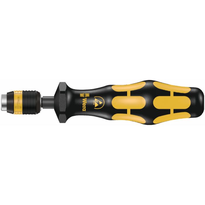 Wera – 7460 ESD series Kraftform Torque screwdrivers, with factory pre-set value (0.3 Nm) and Rapidaptor quick-release chuck, handle size 105 mm – 05074840001